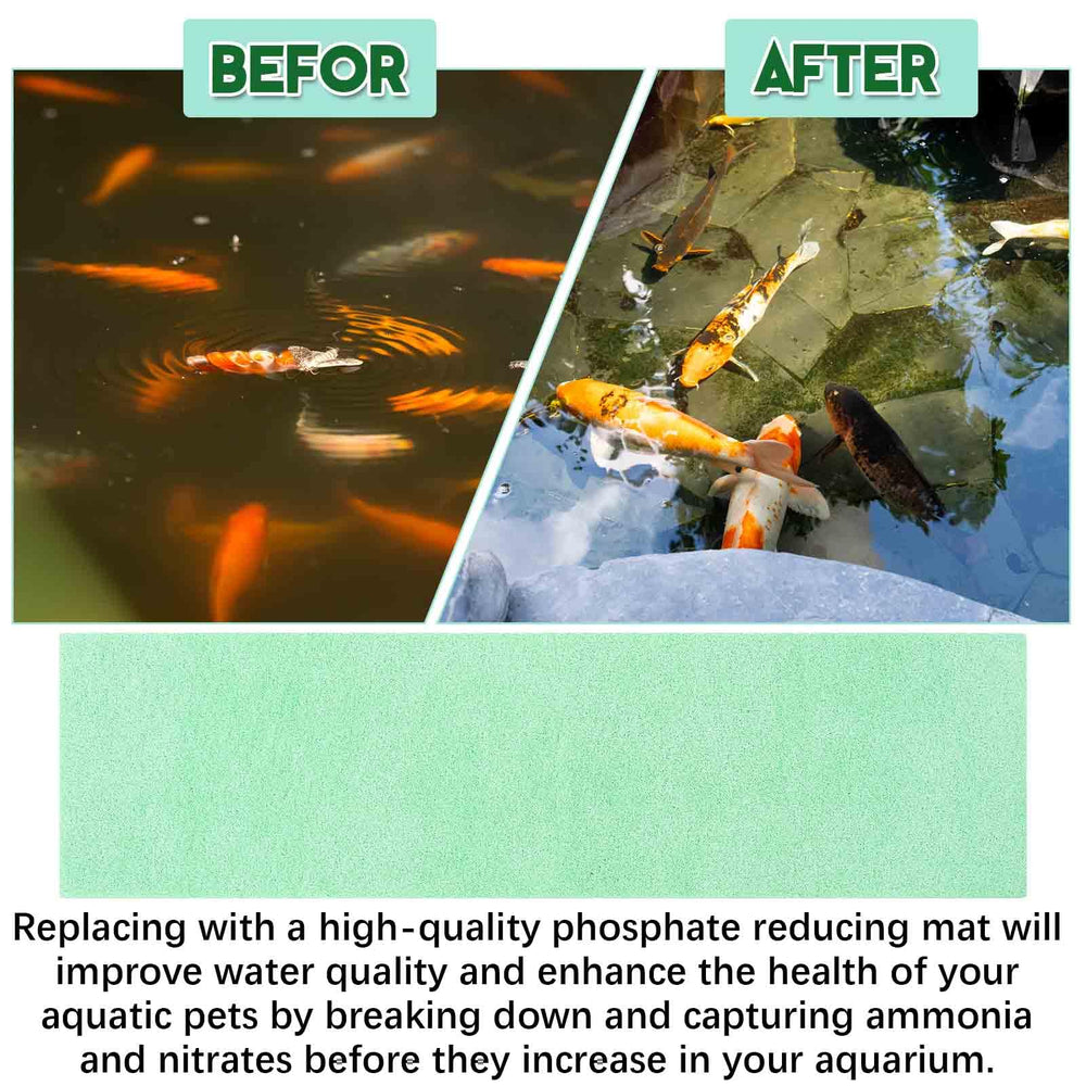 Treela phosphate reducer pad with dense fibers absorbs particles for clean water