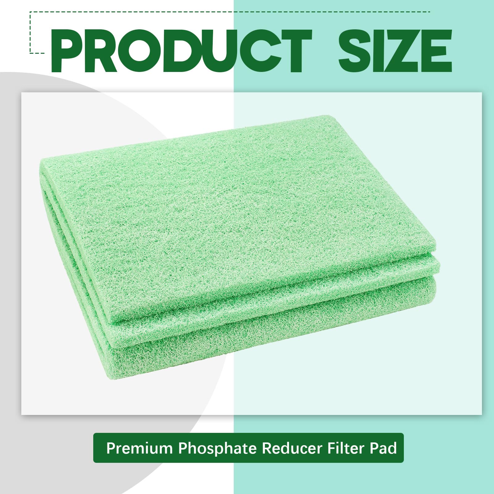 Treela phosphate reducer pad under running water traps debris for clearer water