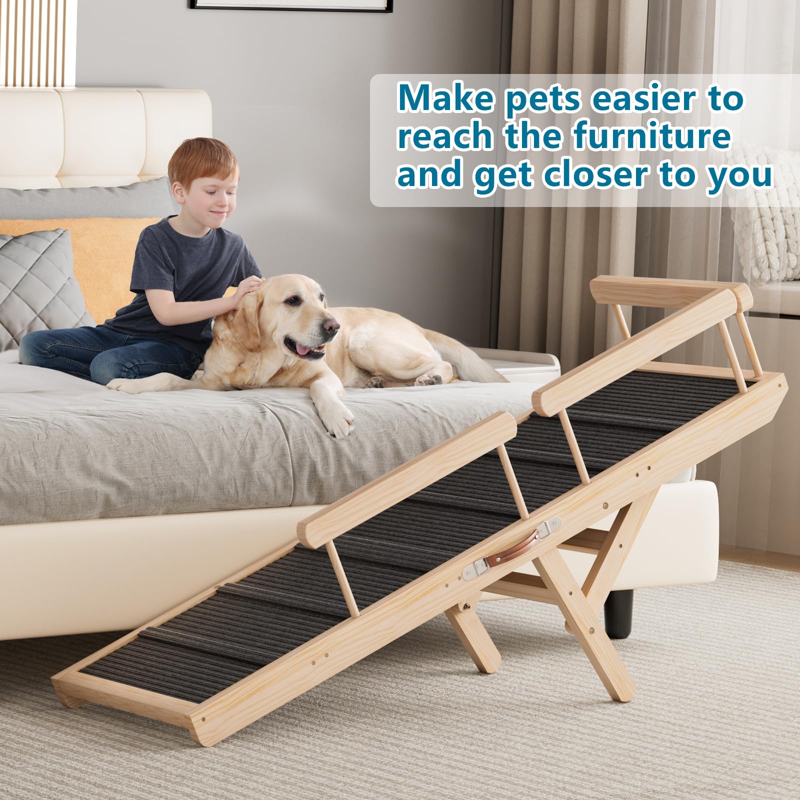 Tresbro Dog Ramp compatible with beds and sofas for versatile use.