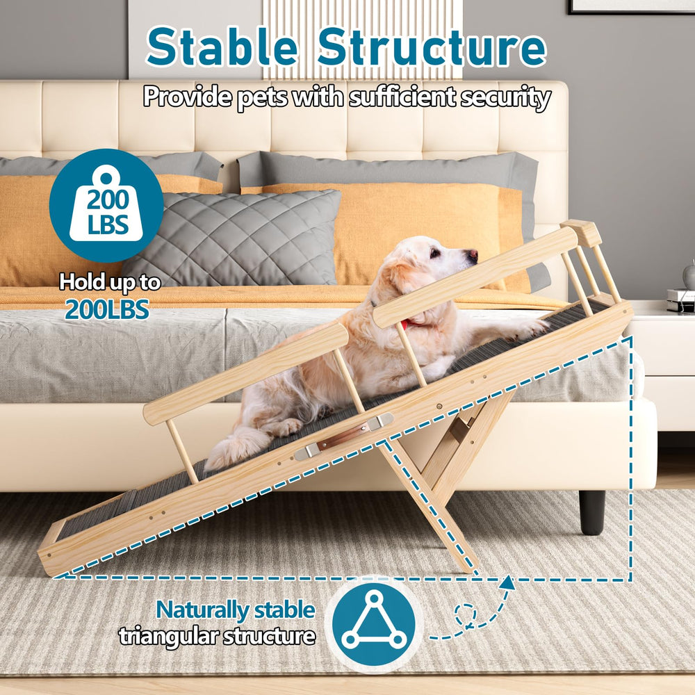 Tresbro Dog Ramp stores neatly under furniture with a compact profile.