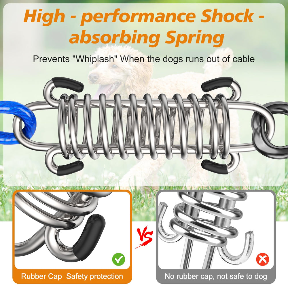 Tresbro locking hook with 360-degree rotation prevents tangling during runs.