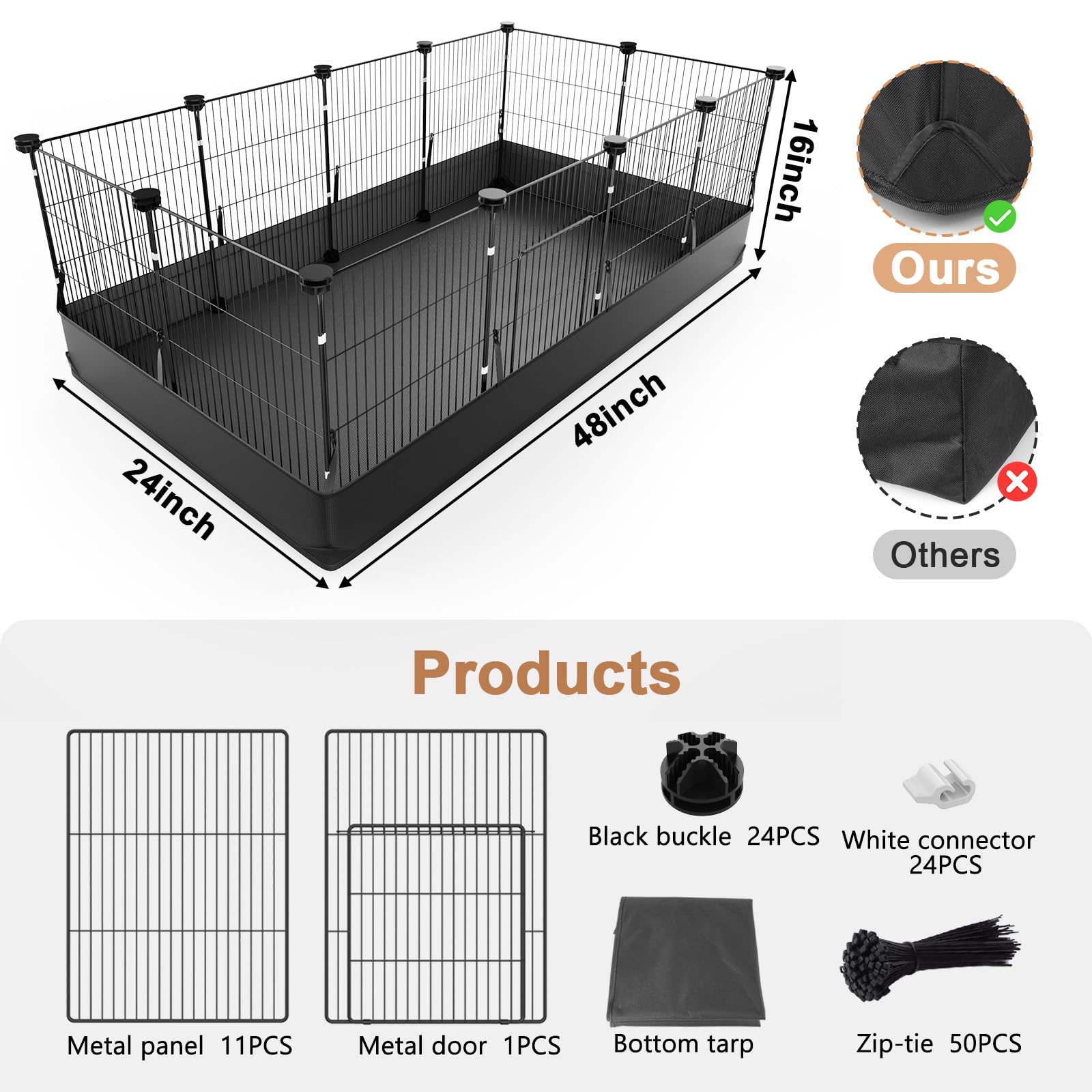 Tresbro door-panel provides easy access for feeding and cleaning.