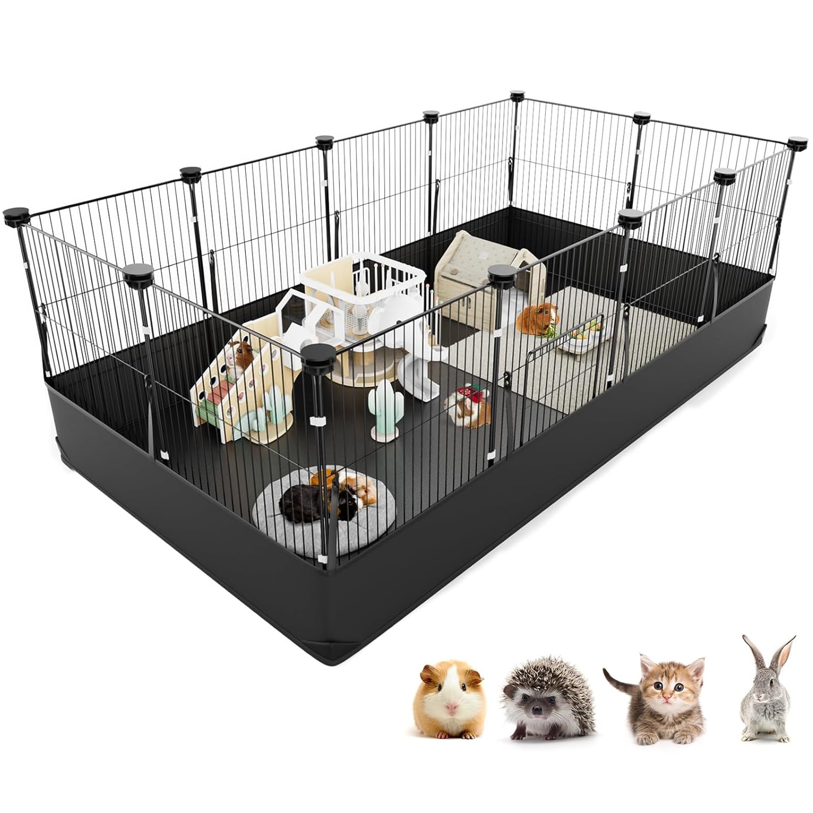 Tresbro waterproof-liner on guinea pig cage shows durable, easy-clean interior for mess-free habitats.