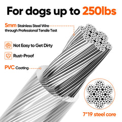 Tresbro night reflective tie out cable enhances visibility during evening activity