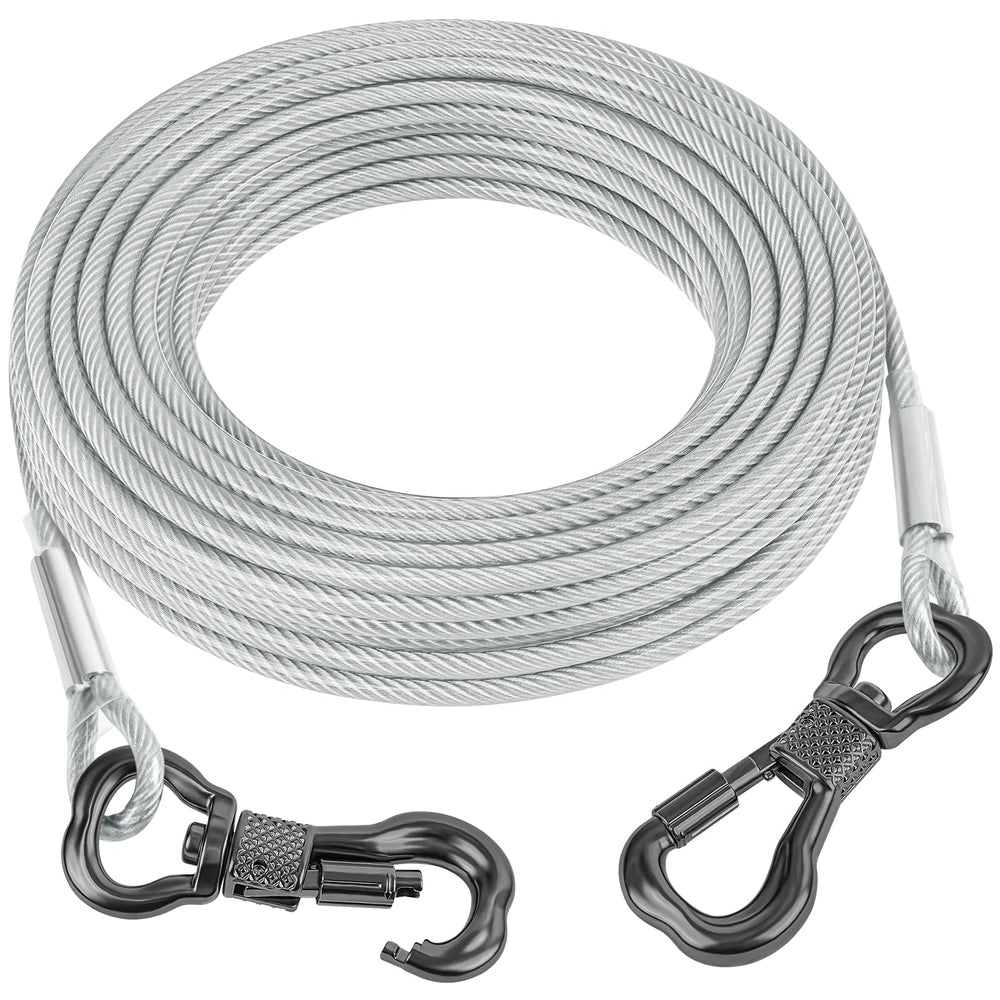 Tresbro reflective tie out cable 40ft coiled for outdoor adventures and secure movement