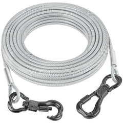 Tresbro reflective tie out cable 40ft coiled for outdoor adventures and secure movement