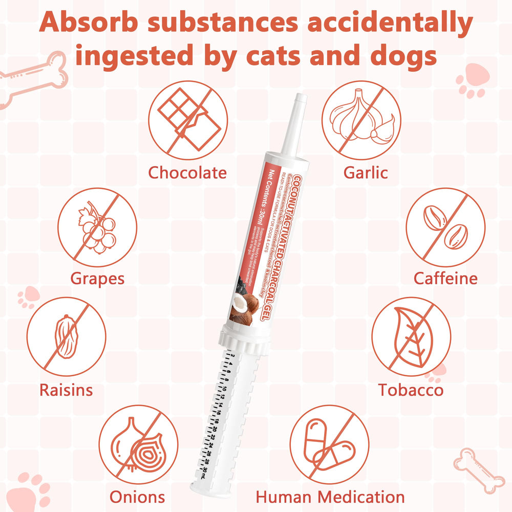 Trihood Charcoal Paste with dog feeding area illustrating digestion support