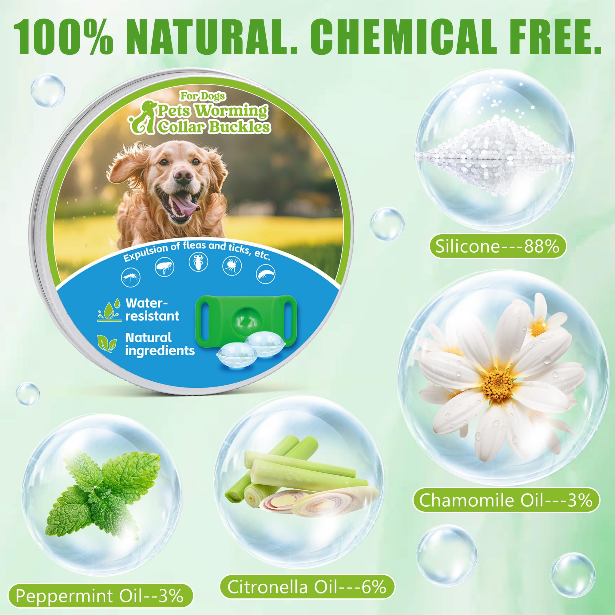 Trihood dog tag waterproof close-up, showing durable all-weather protection for active dogs.