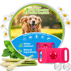 Trihood dog tag waterproof pink pendant ready for outdoor adventures and flea prevention.