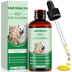 Trihood Ear Clear bottle demonstrates gentle cleaning for dogs' ears
