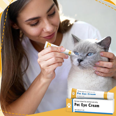 Trihood Pet Eye Care Kit dog eye-area scene suggests easy cleaning around eyes