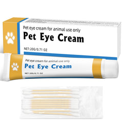 Trihood Pet Eye Care Kit tube closeup showing gentle eye cream for pets for daily care