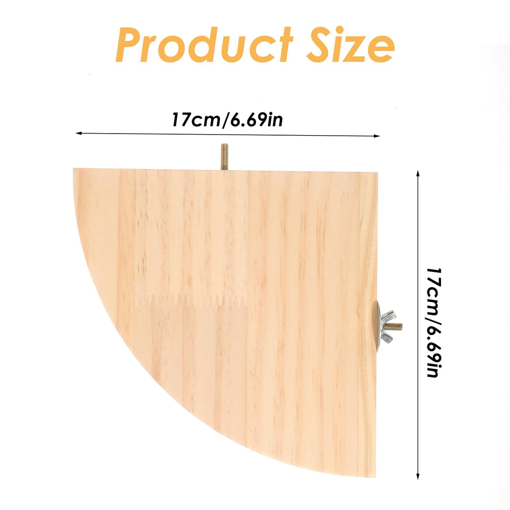 Trinkrittey Bird Perch Platform wood polished finish showing smooth feet surface
