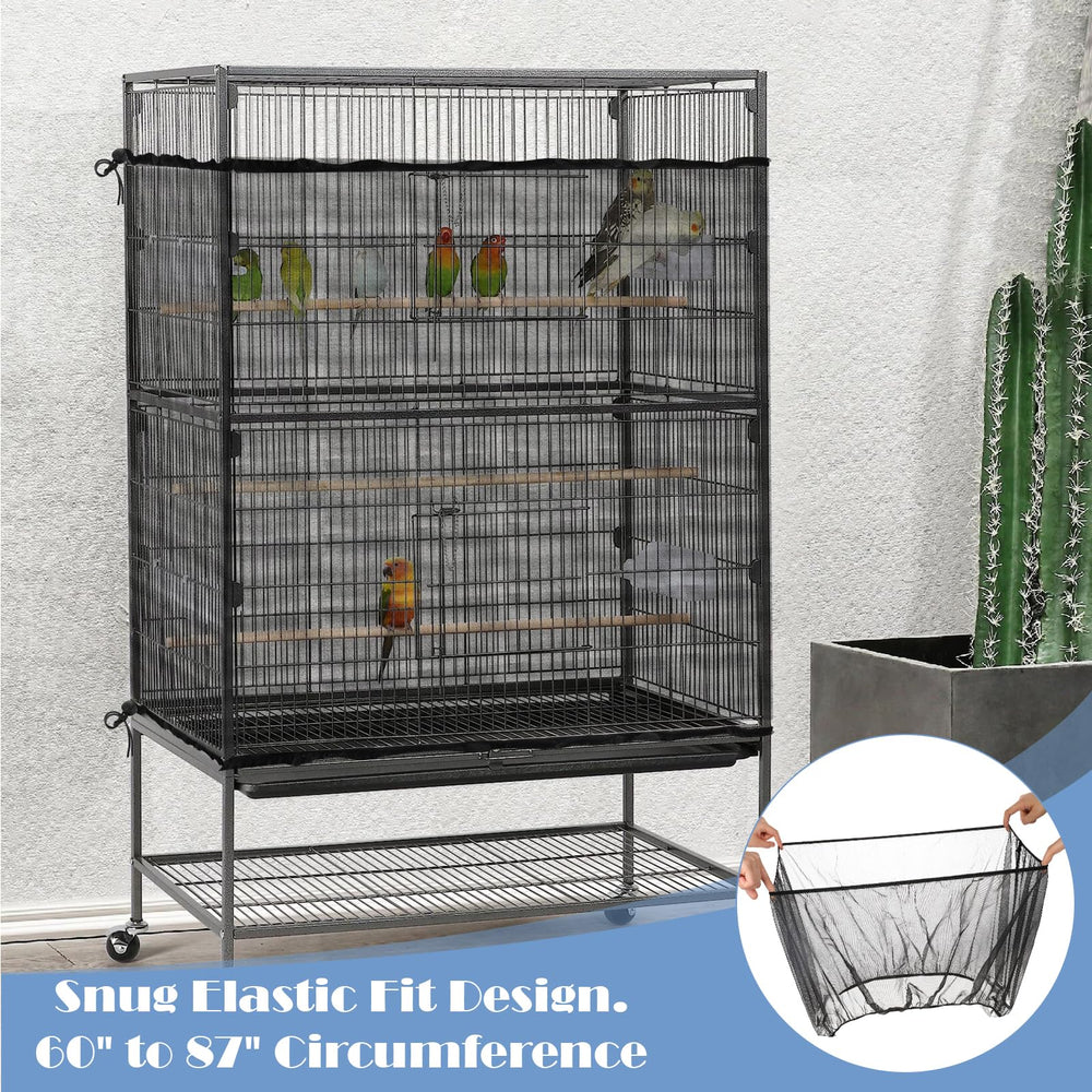 Trinkrittey cage-clean environment showcases reduced seed scatter and tidier habitat.