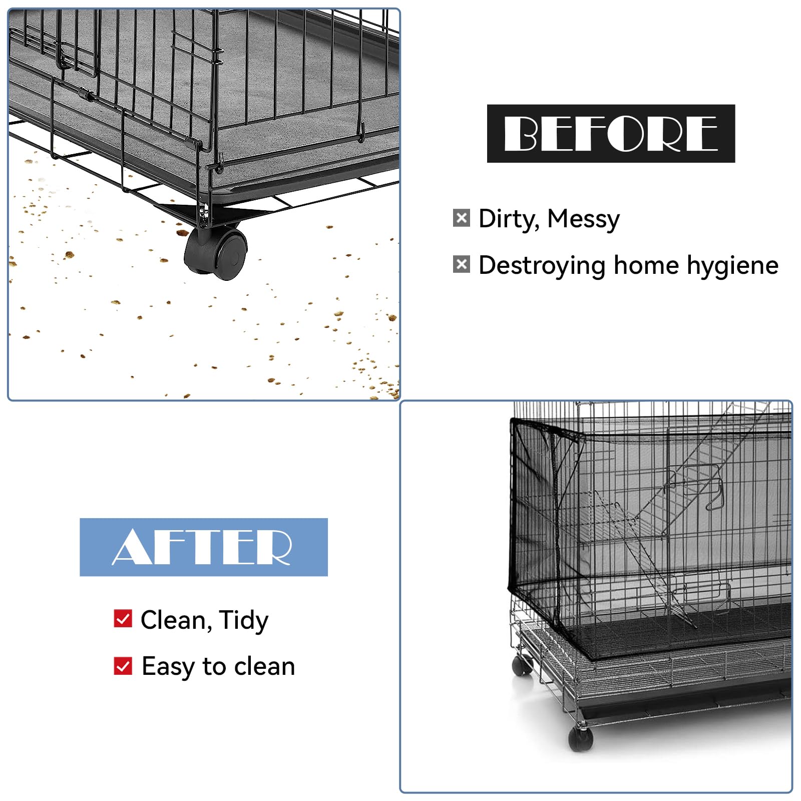 Trinkrittey seed catcher installation requires no tools or cutting