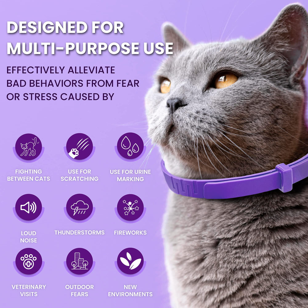 TriOak calming-collar soft material purple highlights lightweight wear for daily activity.