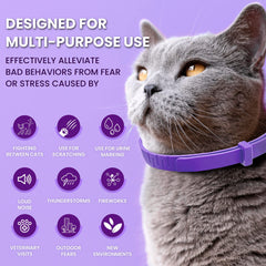 TriOak calming-collar soft material purple highlights lightweight wear for daily activity.