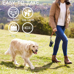 TRIPOLACO reflective paw pattern on bag holder boosts visibility during evening strolls.