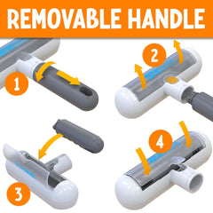 Triton fur-trapping chamber demonstrates mess-free pickup.