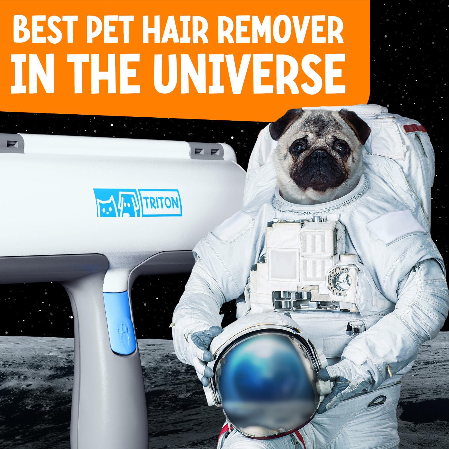 Triton tool with built-in emptying button for mess-free disposal