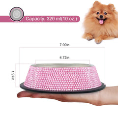 Triumilynn stainless steel pet bowl offers rust-resistant durability for daily use