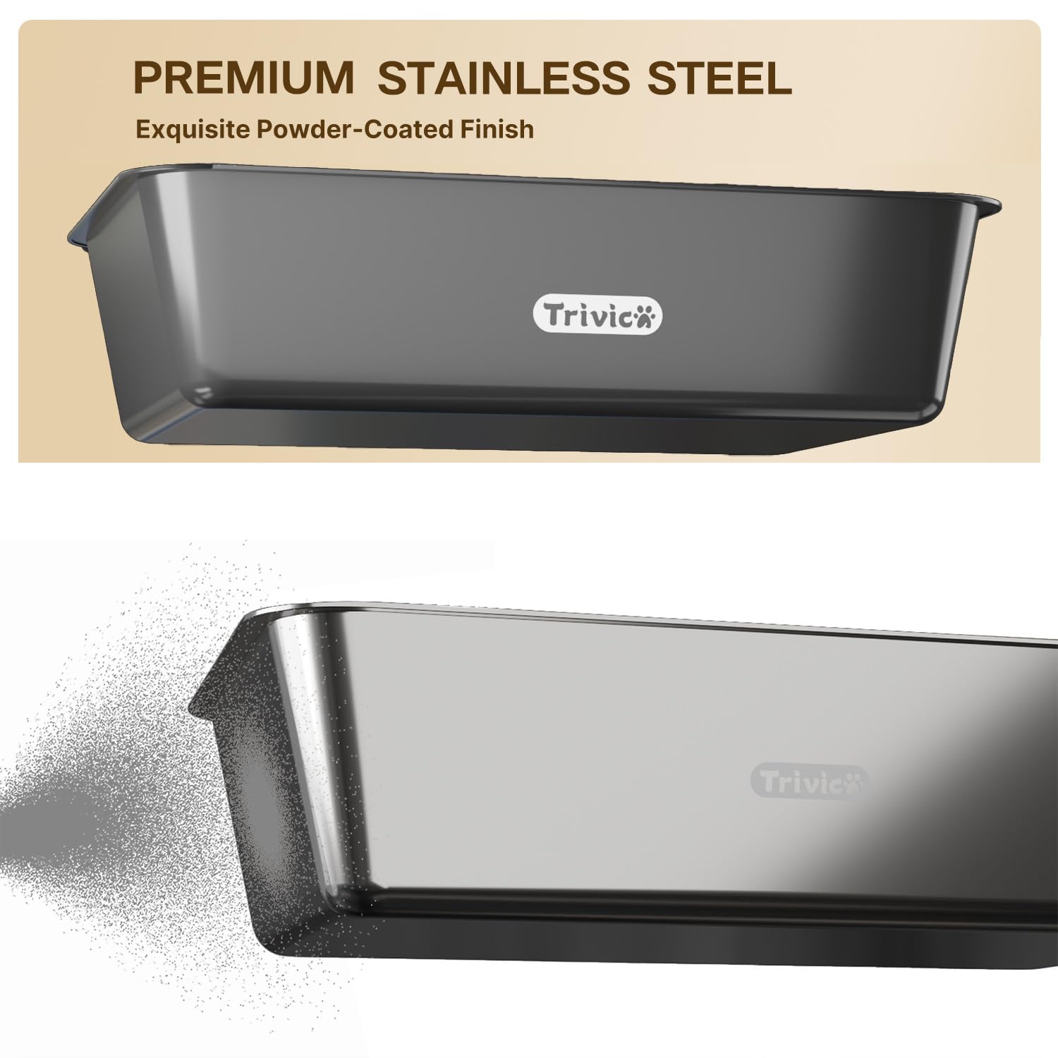 Trivico easy-clean surface close-up highlights scratch-resistance.