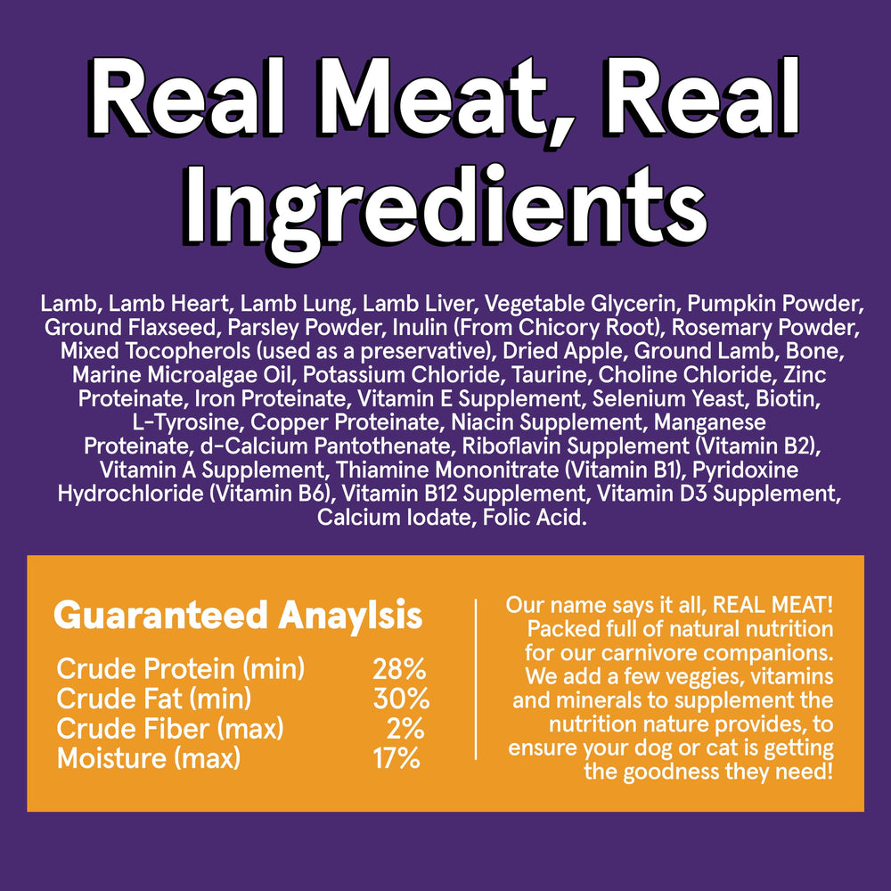 TRMC Human-grade lamb dog food highlighting quality and safety