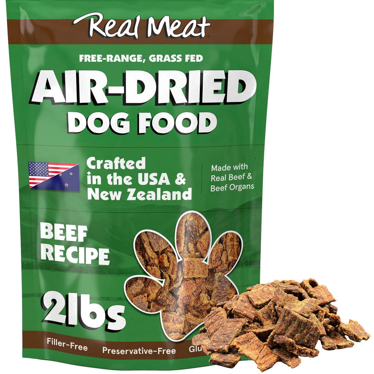 TRMC Real Meat Air Dried Dog Food front view showing premium protein