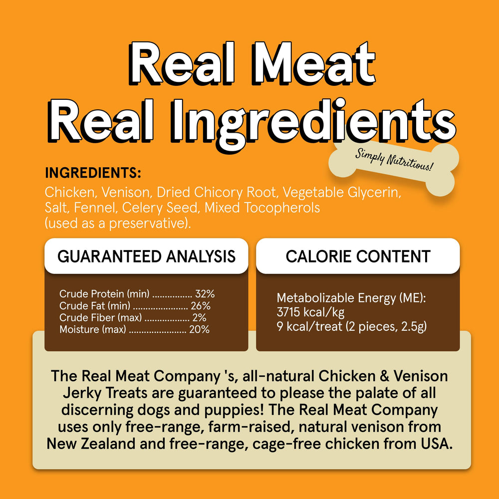 TRMC Real Meat Dog Treats pup enjoying bite-sized jerky as a tasty reward.