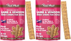 TRMC Real Meat Lamb & Venison Jerky pack-2 promises tasty training rewards.