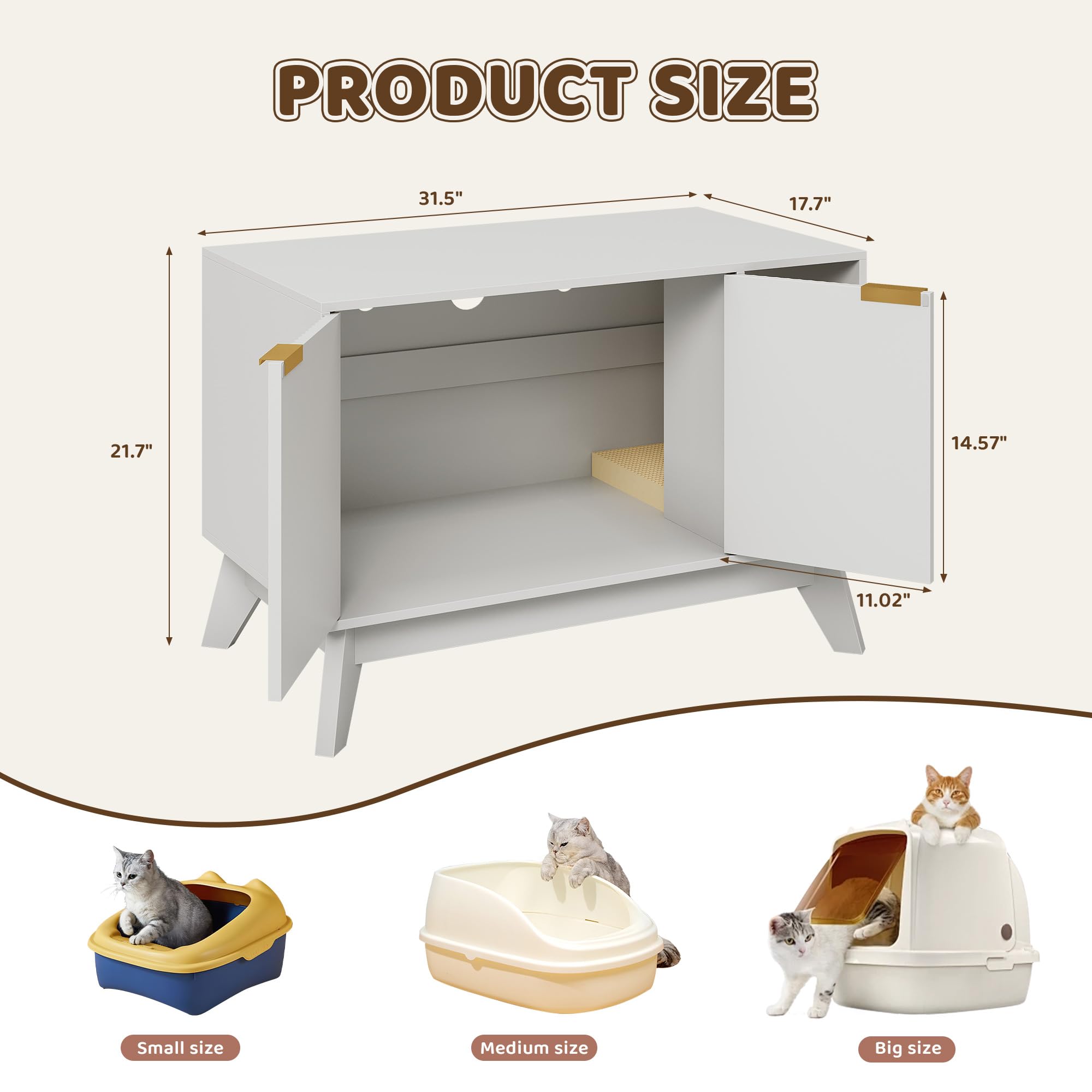 TROJM cat litter box enclosure curved entrance shows private cat-friendly access