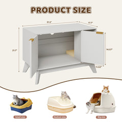 TROJM cat litter box enclosure curved entrance shows private cat-friendly access