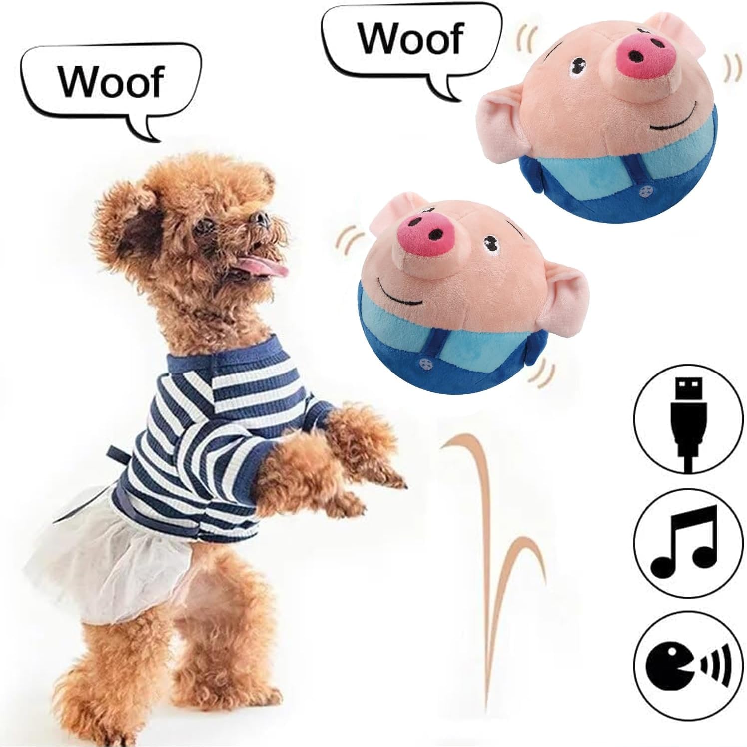 Tropame squeaky interactive dog toy provides chase-ready entertainment and training cues.
