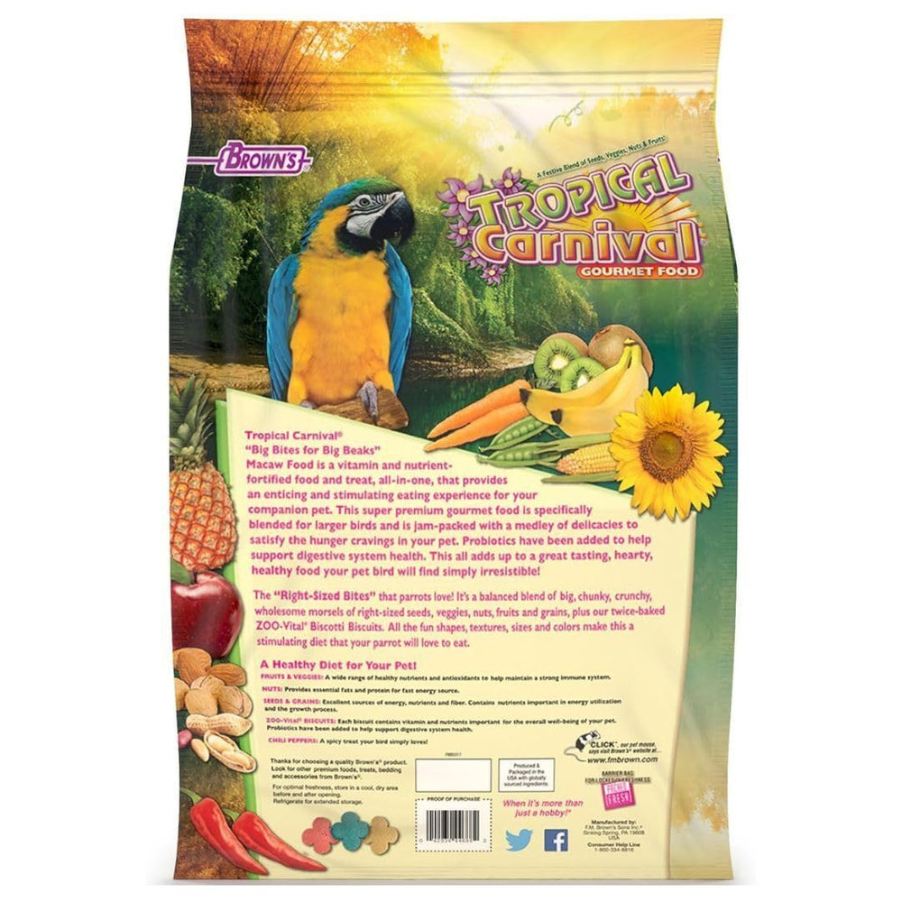 Tropical Carnival big-bites-for-big-beaks-ingredients-collection showcases varied textures for enrichment