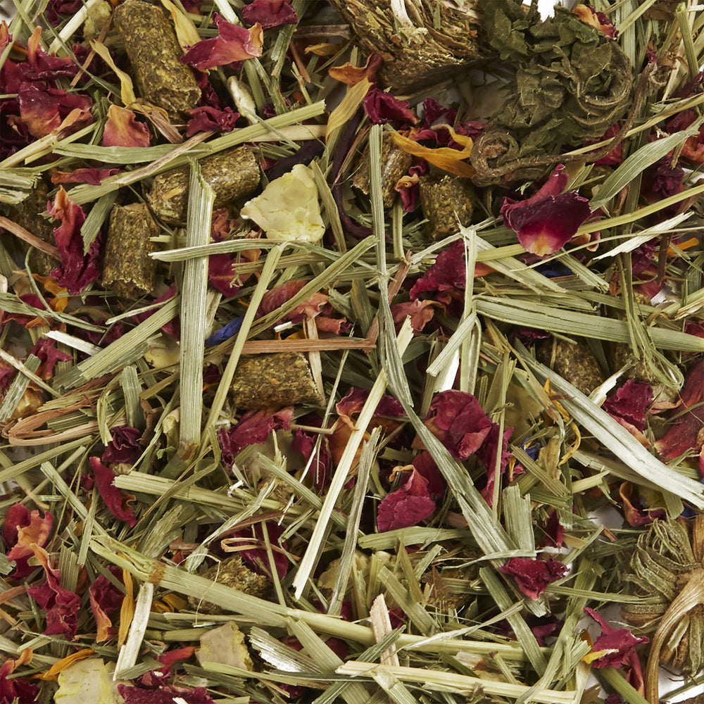 Tropical Carnival hibiscus rose chamomile leaves mix with flowers