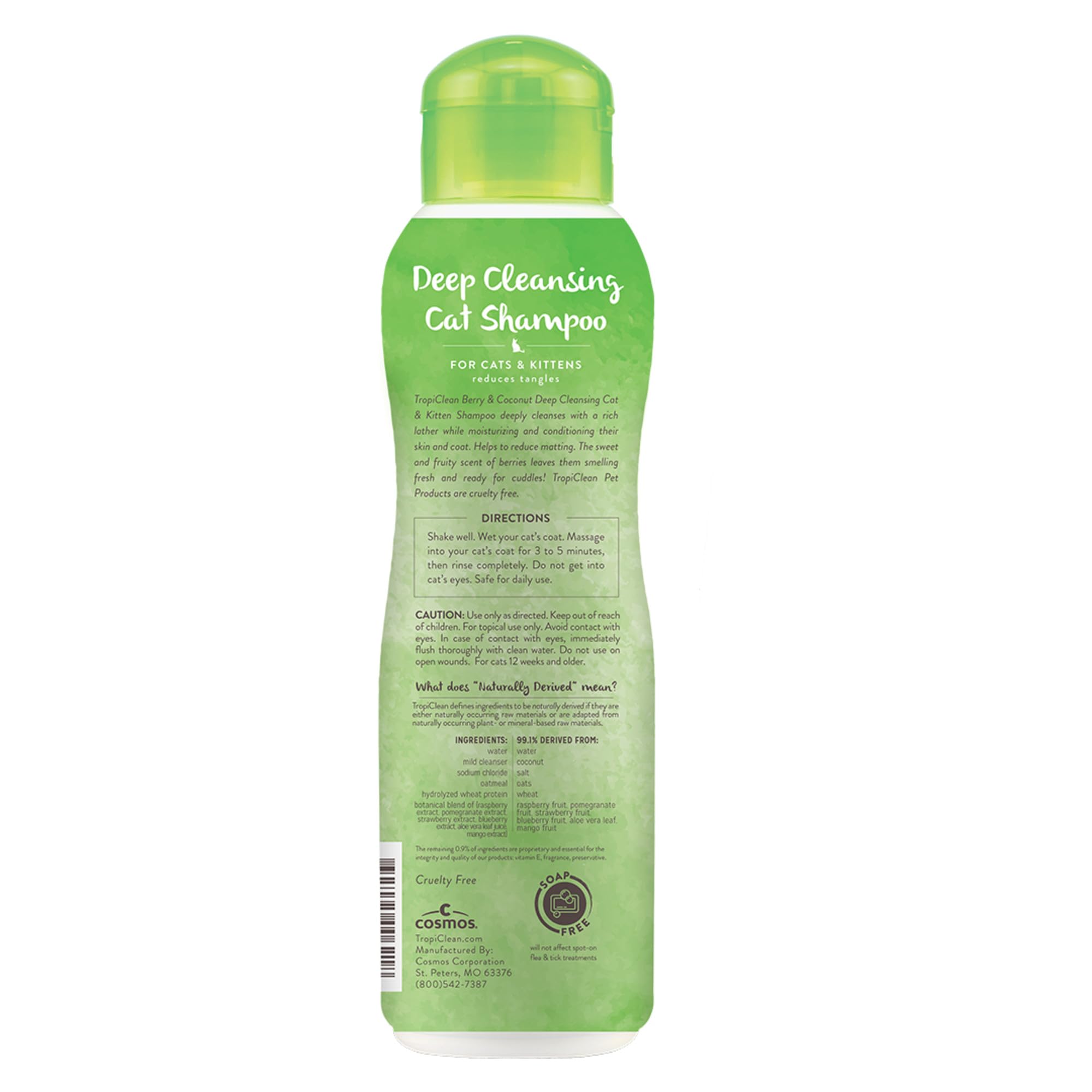 TropiClean 12oz bottle close-up emphasizes value and convenient dosing.
