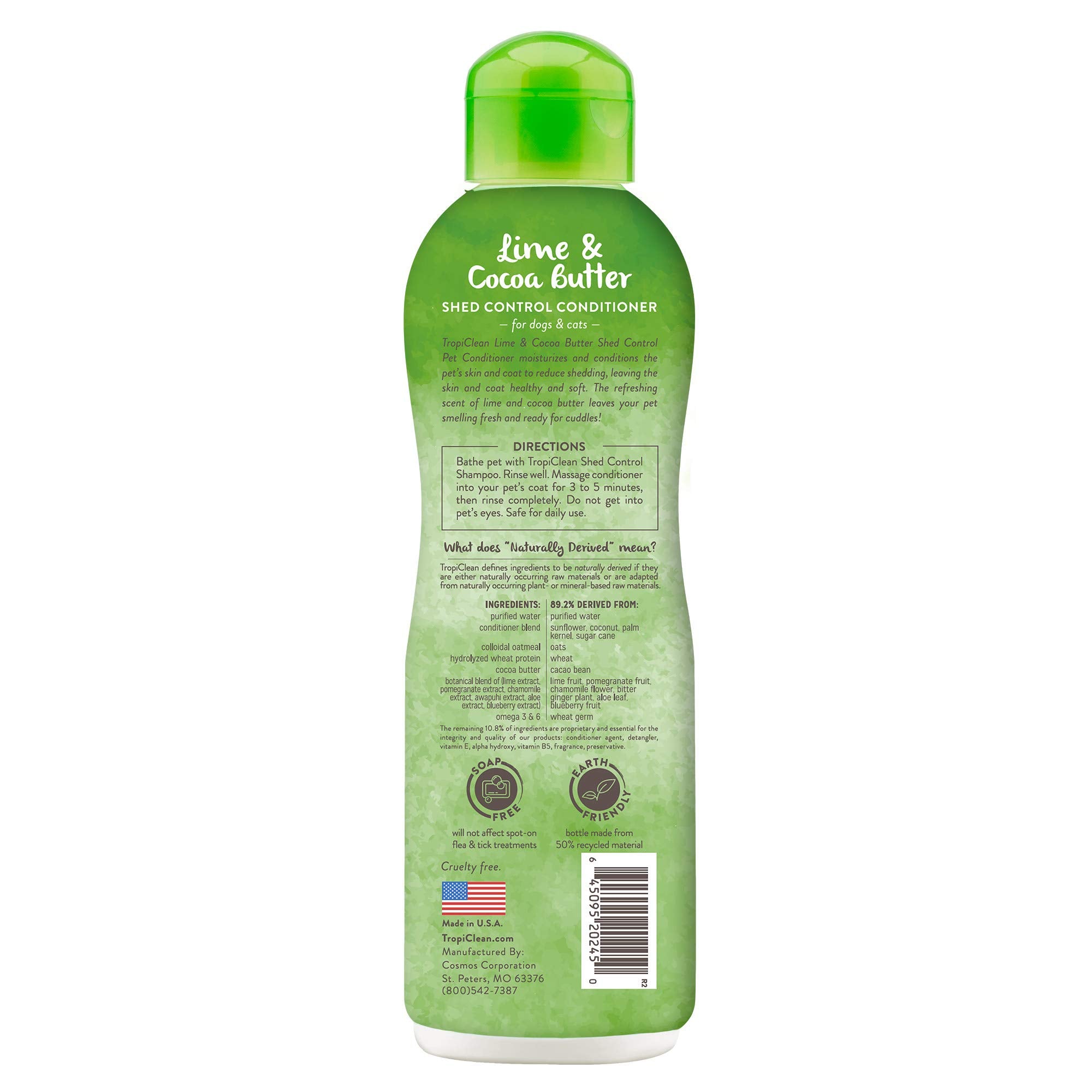 TropiClean Deshedding conditioner being poured for easy detangling and softening