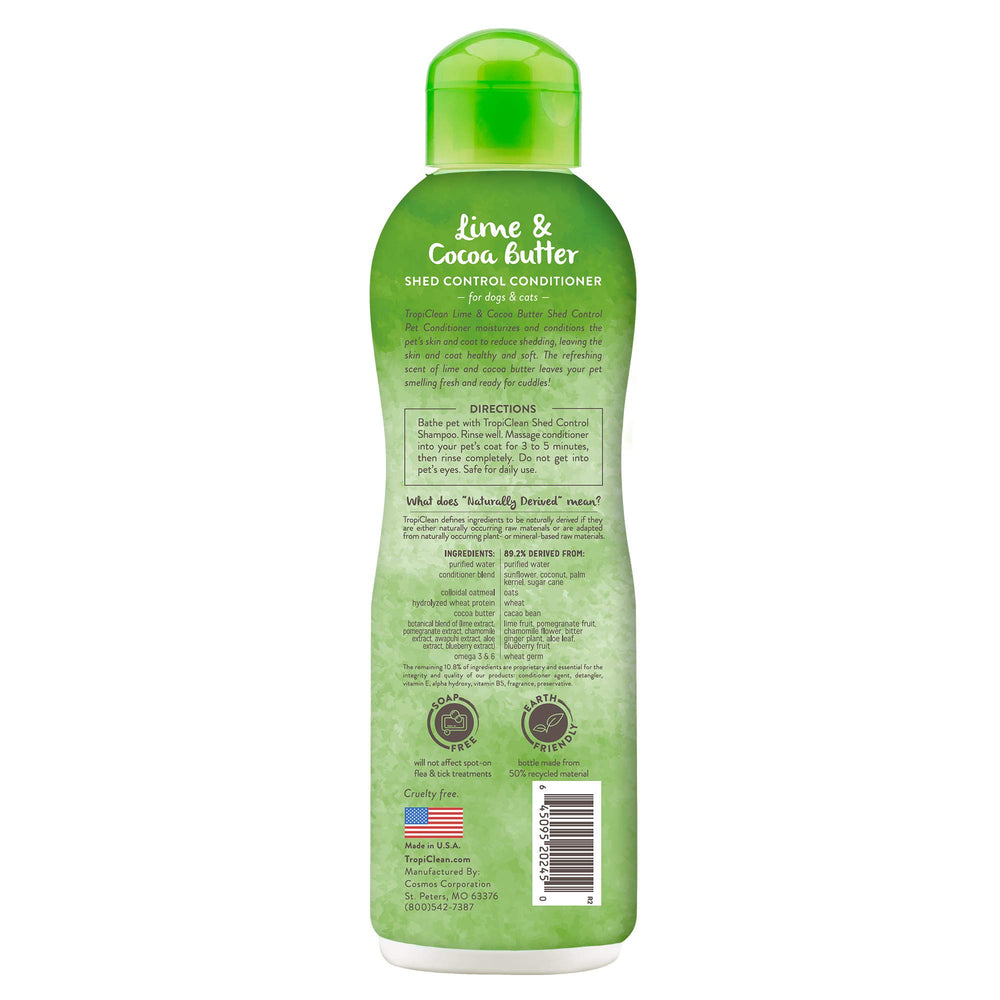 TropiClean Deshedding conditioner being poured for easy detangling and softening