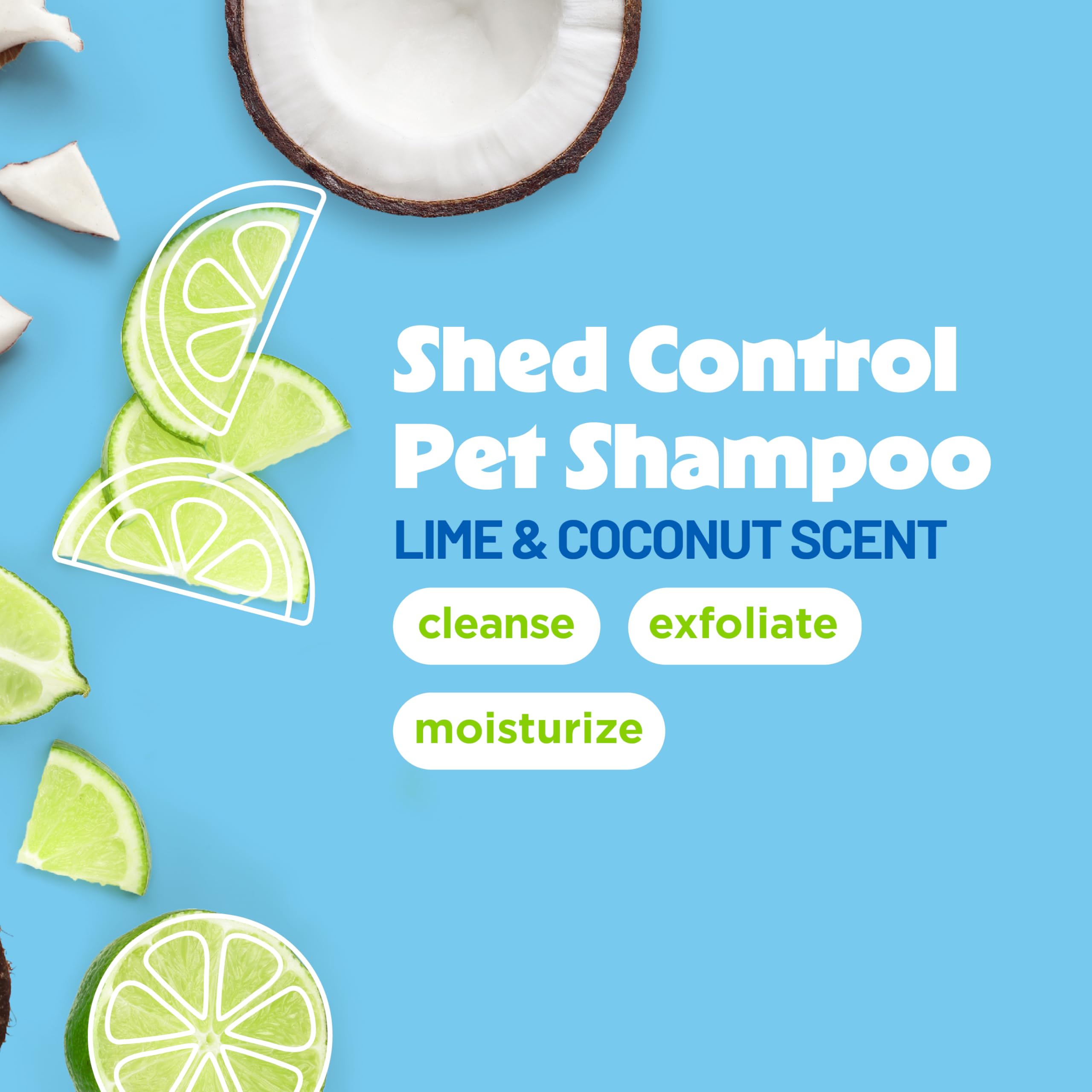 TropiClean deshedding dog shampoo lather ready for detangling bath.