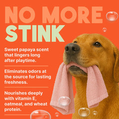 TropiClean dog perfume kiwi coconut formula highlights natural moisturizing ingredients.