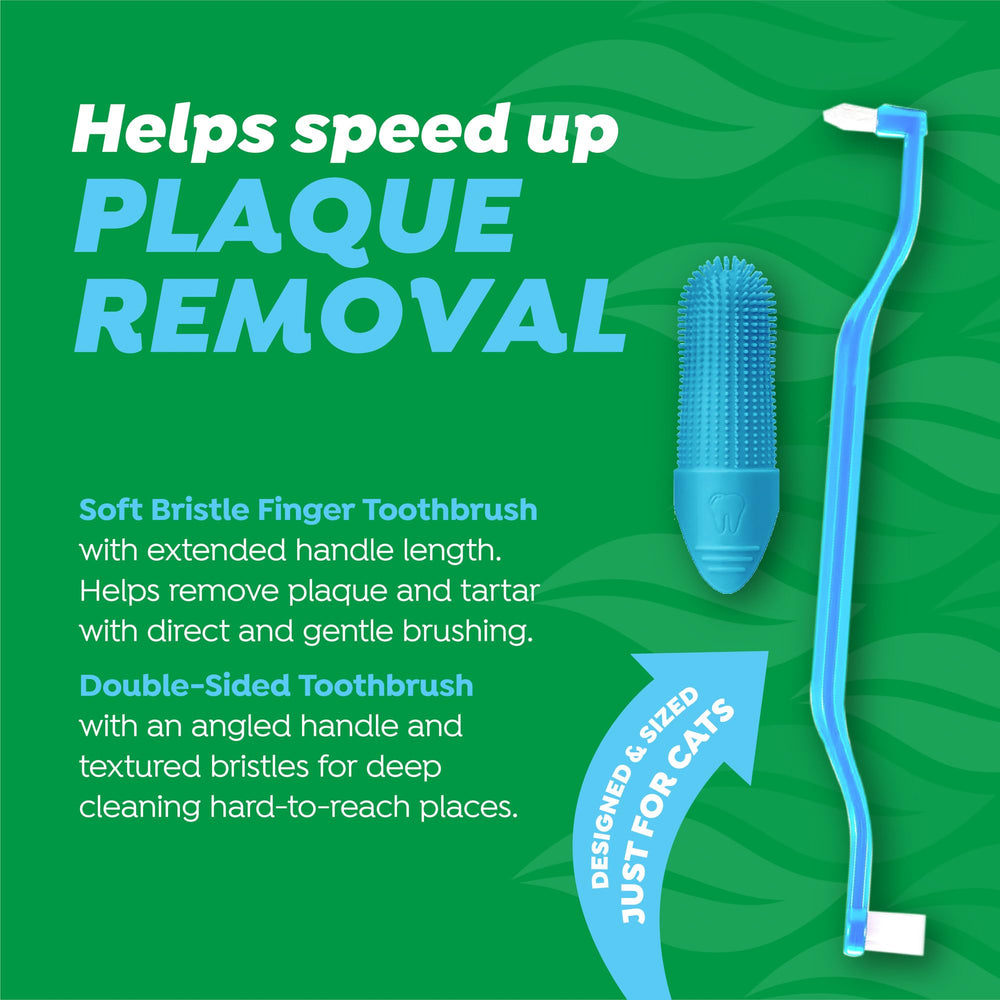 TropiClean dual-ended cat toothbrush reaches hard-to-clean teeth