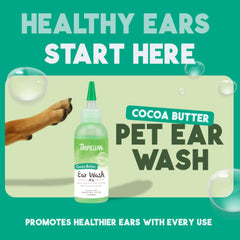 TropiClean ear cleaner drops ready for easy application in pets' ears.