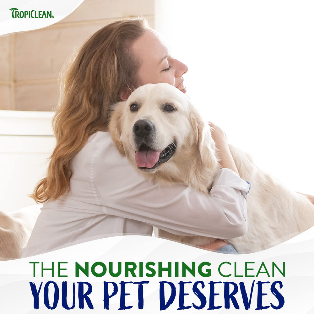 TropiClean ear cleaner packaging shot emphasizes USA-made quality.