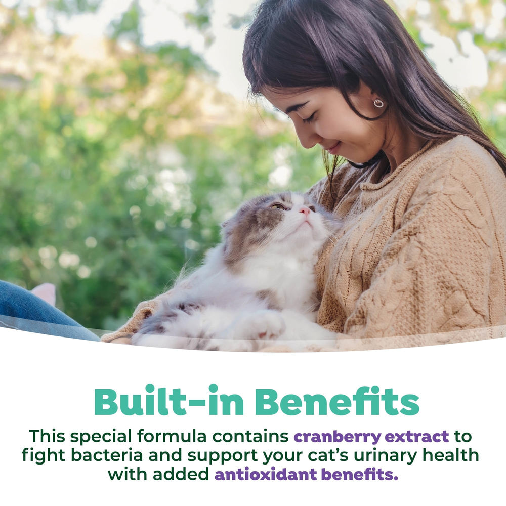 TropiClean Fresh Breath Cat Dental Water Additive in-use at water bowl for effortless care