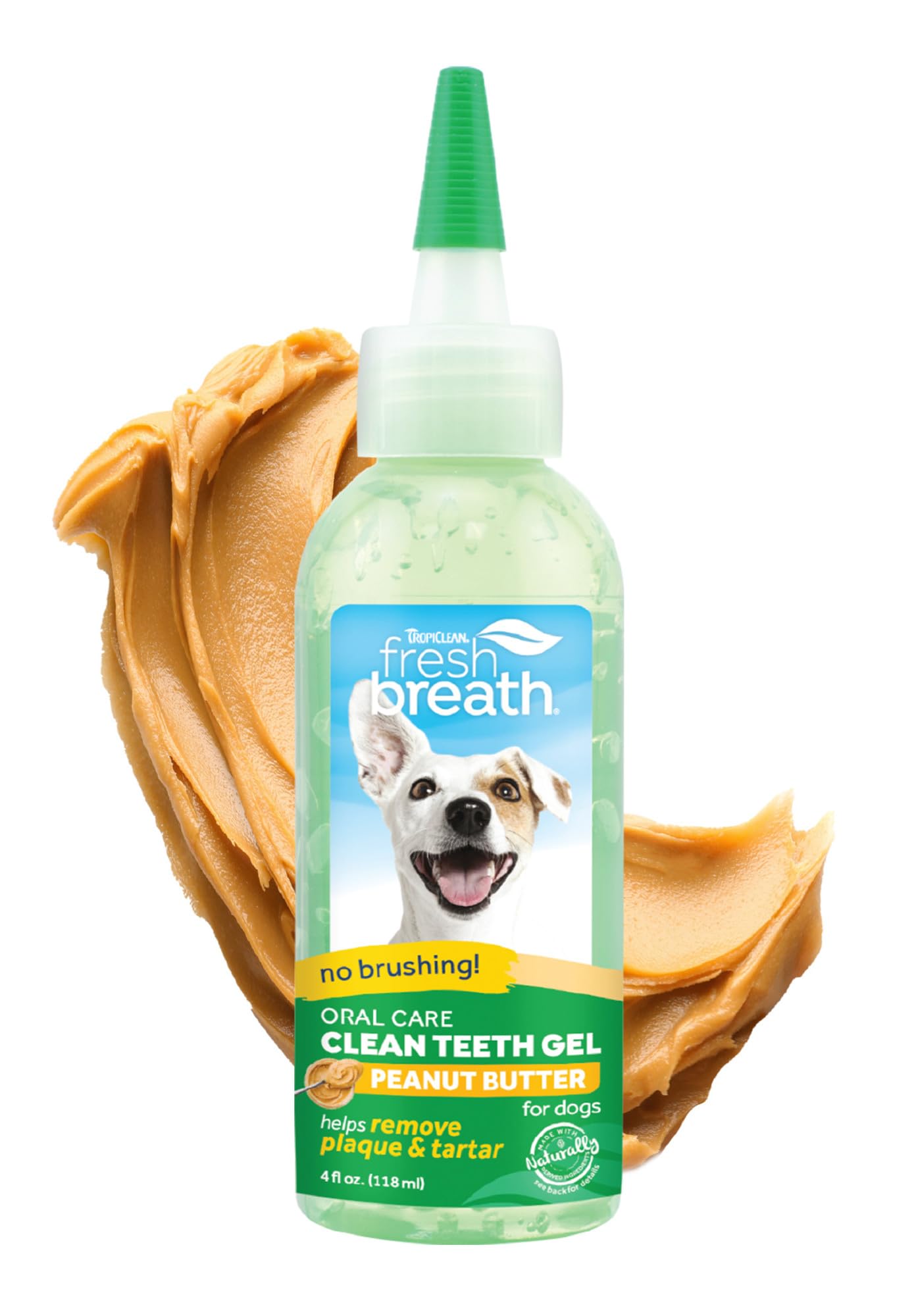 TropiClean Fresh Breath toothpaste peanut butter tube for easy daily application
