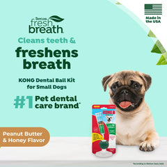 TropiClean Fresh Breath peanut butter and honey toothpaste enhances the chewing experience.