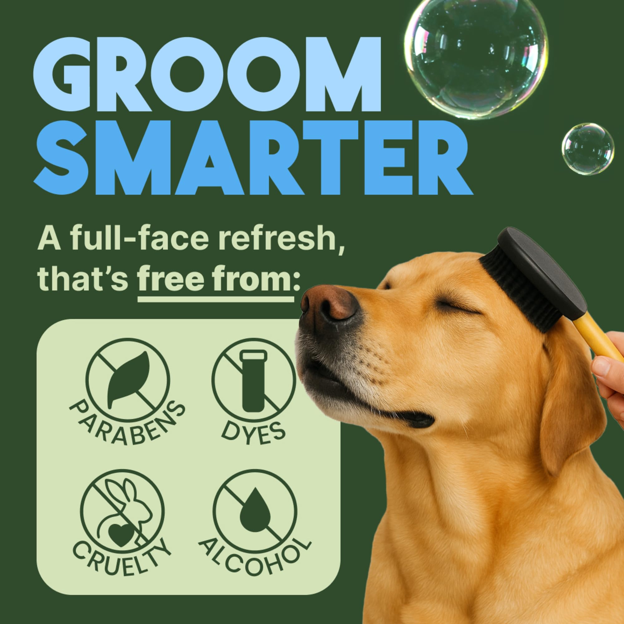 TropiClean no-rinse shampoo bottle enables quick dog cleanups.