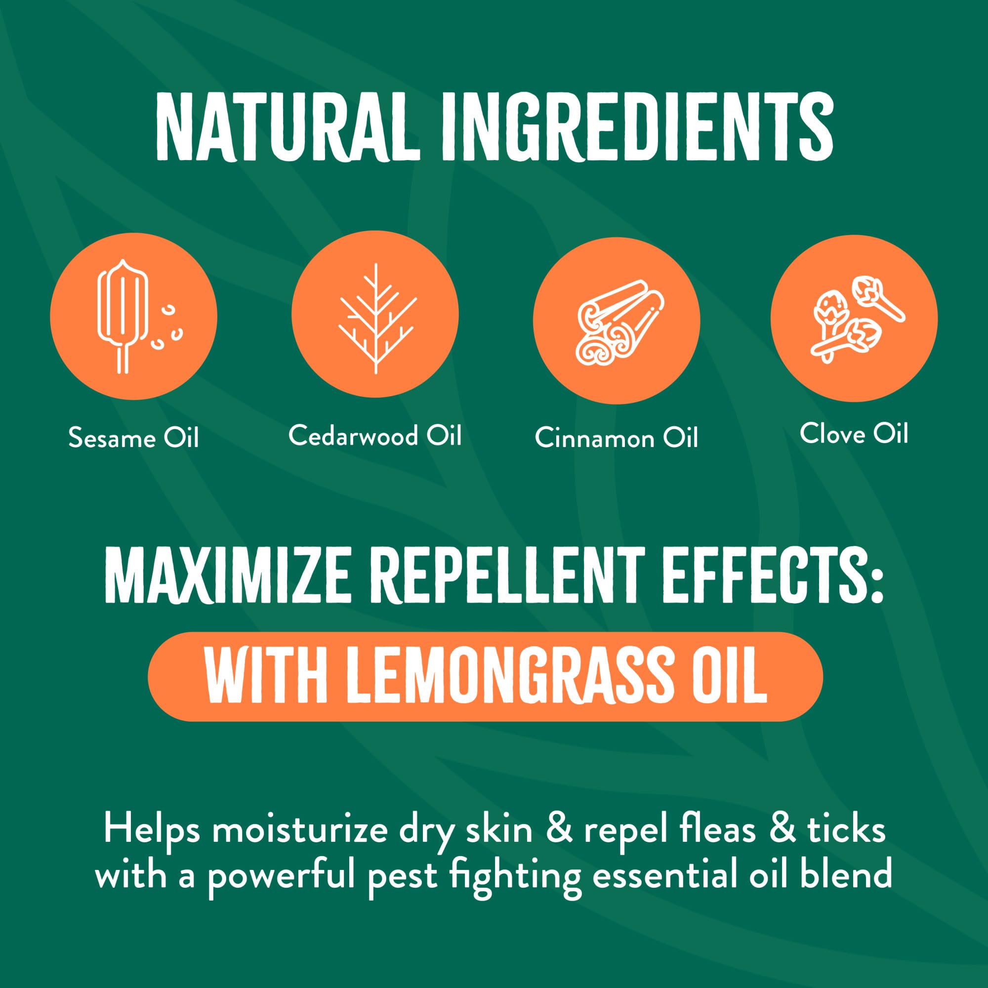 TropiClean Max Strength Shampoo on a dog's coat supports gentle cleansing and repellent action.