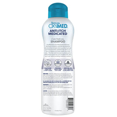 TropiClean OxyMed: etiqueta-detalle con avena y arbol-te para piel sensible