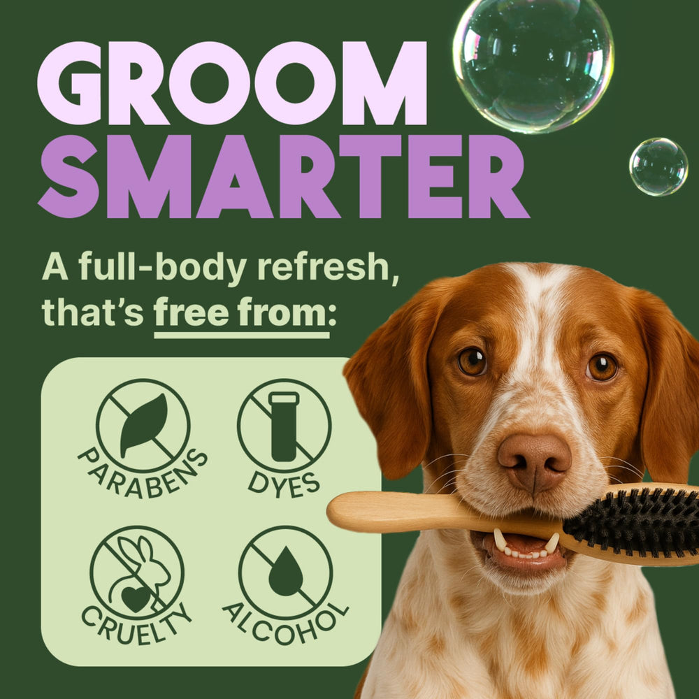 TropiClean puppy-safe conditioner lathering for gentle detangling